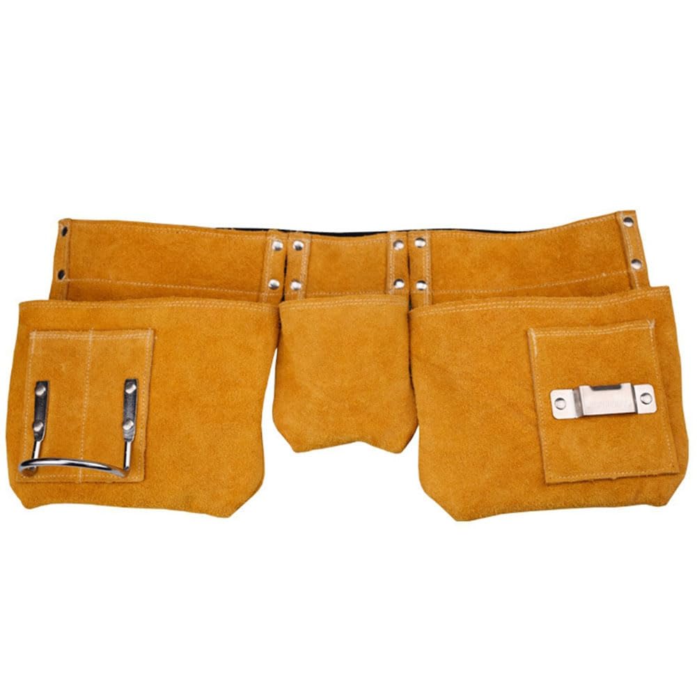 Jnchdghwa As Shown Adjustable Waist Tool Pocket With Leathery Tool Belt, Tool Bag For Electrician, Construction, Carpenter