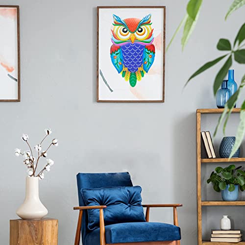 Keke Coo JSMTY Metal Owl Wall Decor - 13.8 Inch Outdoor Colorful Wall Sculpture thumb #4