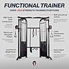 Titan Fitness Functional Trainer, Cable Crossover Machine with 200 LB Double Weight Stack, 2:1 Cable Pull Station, Home Gym Workout Weight Training Machine with Attachments