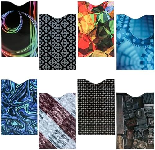 Kurtzy 8 Pack RFID Blocking Credit Card Protector Sleeves - Contactless Card Security Holders for Men and Women - Prevent Identity Theft for Credit or Debit Cards - Slim Design to Fit Wallets/Purses