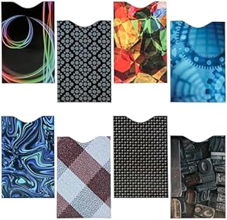 Kurtzy 8 Pack RFID Blocking Credit Card Protector Sleeves - Contactless Card Security Holders for Men and Women - Prevent Identity Theft for Credit or Debit Cards - Slim Design to Fit Wallets/Purses