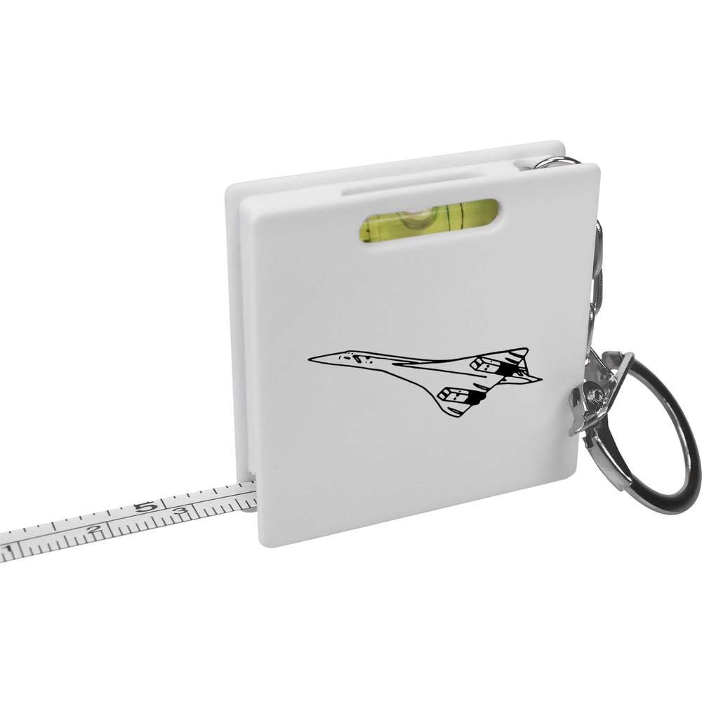 Azeeda 'Concorde' Keyring Tape Measure/Spirit Level Tool (KM00010314)