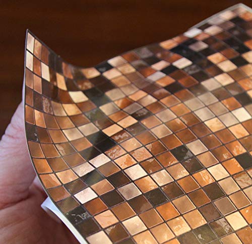 48 Copper Kitchen Bathroom Tile Stickers Transfers Flat Printed Covers for 6 x 6 inch 15 x 15cm Tiles Stick On Wall Peel N Stick 6 by 6 Stickers (6x6-48 Individual Stickers - Image 3