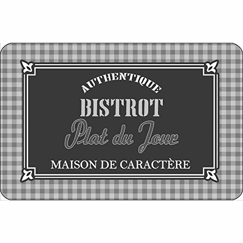 Set de Table Bistrot Plat du Jour 28x44cm Gris