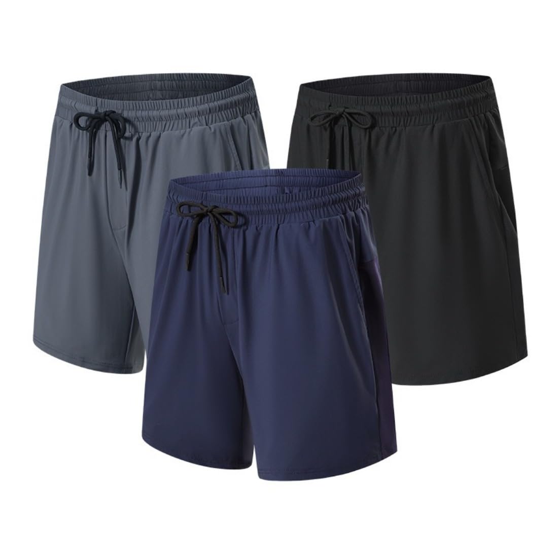 Mens Athletic Shorts Quick Dry Drawstring Workout Gym Basketball Shorts with Pockets for Running Casual Activewear