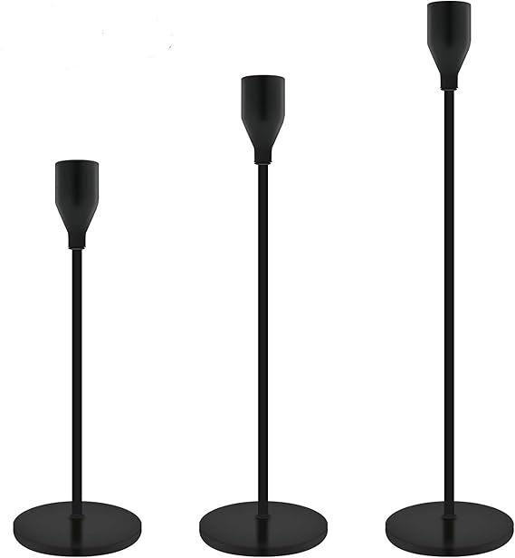 Urban Deco Taper Vintage Candle Holders for Table