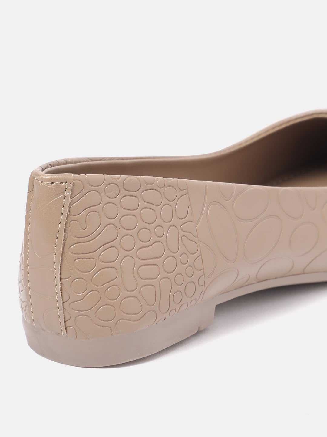 Marc Loire Women's Slip-On Flat Ballerina Shoes for Casual Wear (Beige, UK Footwear Size System, Adult, Women, Numeric, Medium, 6) 4