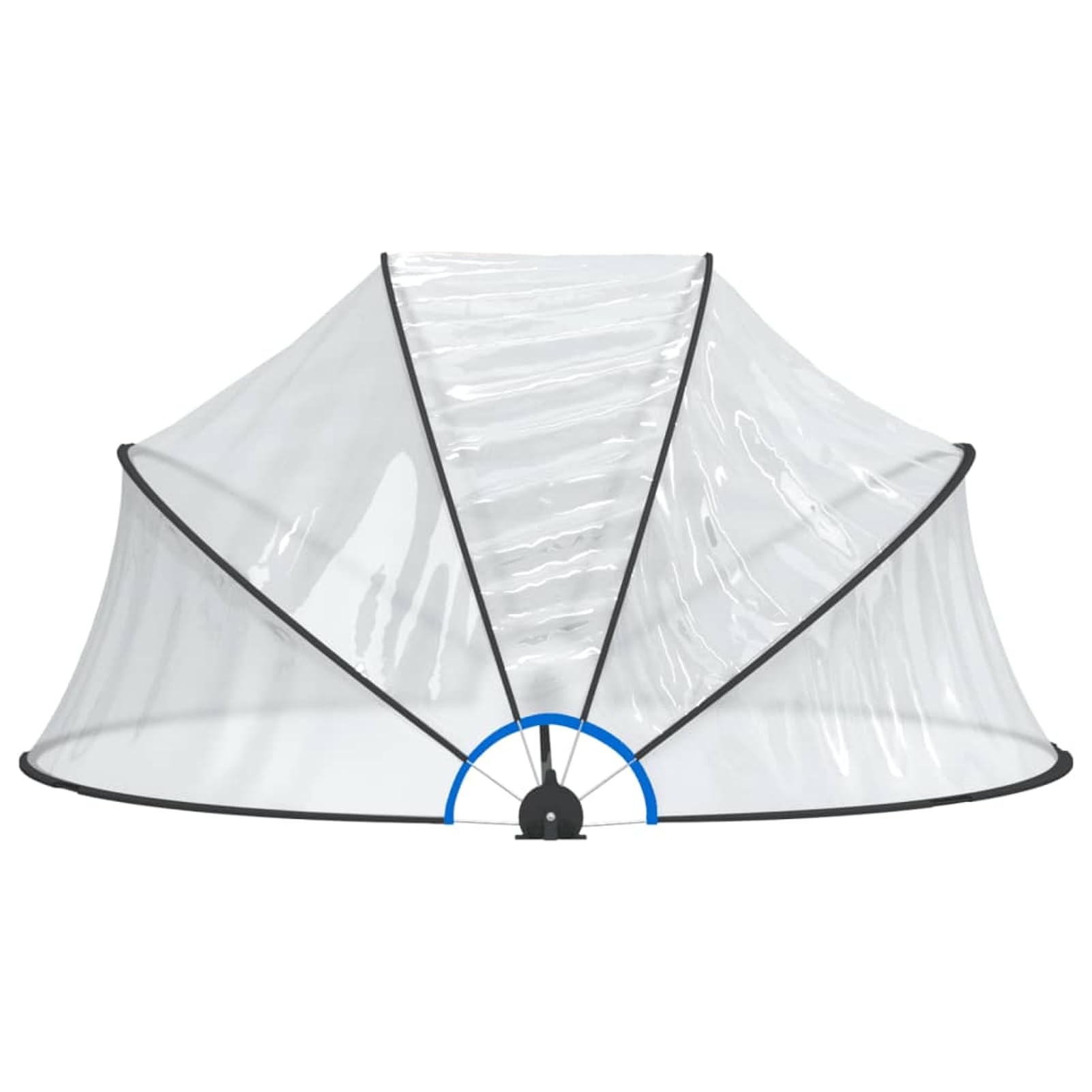 Gecheer Dôme de Piscine Transparent PVC UPF 30 - Protection Solaire et Pluie, 315x158 cm, Convient aux Piscines Intérieures et Hors Sol