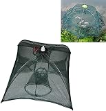 Piège De Train De Pêche Plié Portable, Crevettes De Poisson Minnow Craifish Crabfish Crab Baits Casting Maille Traps Cage De Trempette Automatique Pour Étang, Poisson, Crevette, Minnow, Écrevisses, Cr