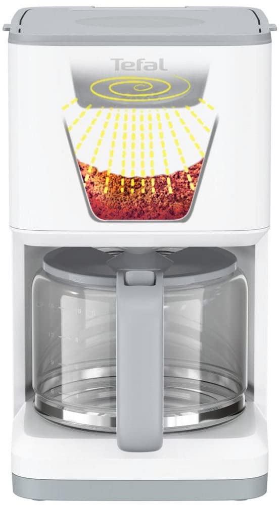 Tefal Sense CM693110 - Cafetera eléctrica programable (1000 W), color blanco