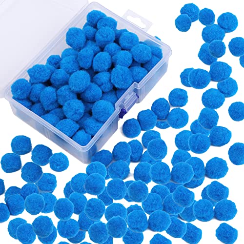 Bagerla 150 Pcs Pom Poms For Craft, 1 Inch Pom Pom Balls Poms Arts And Crafts For Creative Decorations, Light Blue Pompoms For Crafts Kids Diy Projects #TOP6