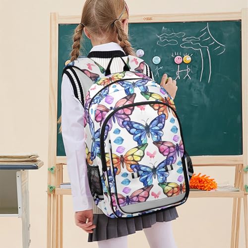 Sac à dos ordinateur portable enfants papillon lycée voyage décontracté - 3
