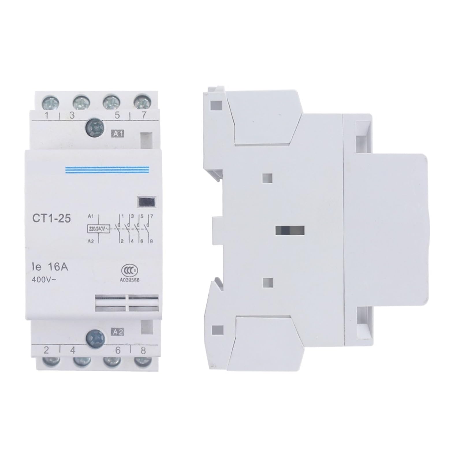 CT1-25 16A 20A 25A 4P 220V/230V 50/60HZ Din-schiene Haushalt AC Schütz 4NC /4NO 2NO2NC /3NO1NC Kontaktieren Modul(4NO,16A_220V)