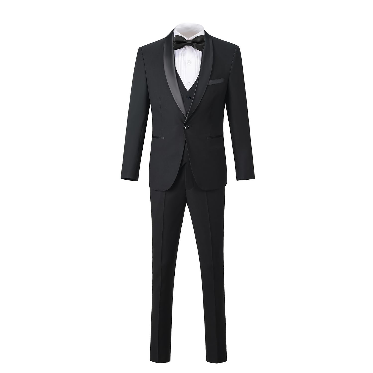 Boys Suit for Toddler Tuxedo Kids Formal Suits Set 5 Pieces Wedding Outfit