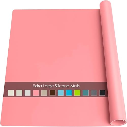 Miniatura 12 de Tapete de silicona extragrande para niños, hoja de silicona grande para manualidades, tapete antiadherente para hornear, resistente al calor, mantel