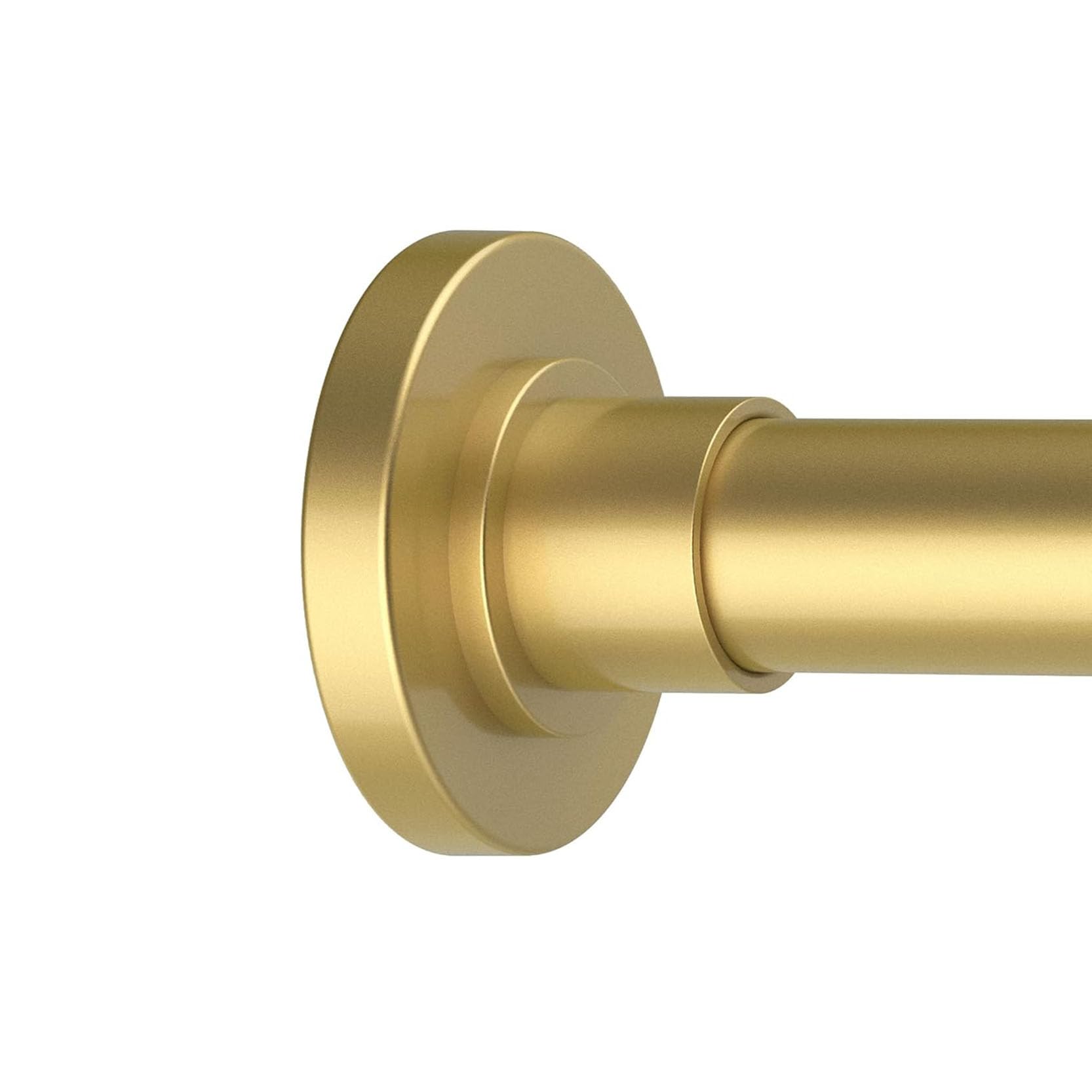 Gardinenstange,Duschvorhangstange,rutschfeste Vorhangschiene,Federspannungs Spannstange,Kein Bohren Vitragestange,Teleskopstange Aus Edelstahl,für Bad und Küche(Size:31-92in,Color:Gold)