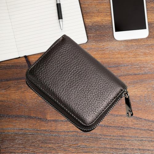 Coin Purse, Card Wallet, Classic Style, Solid Color, Small Thin Portable Structure, Driver's License Bank Card Storage Women (Coffee)4