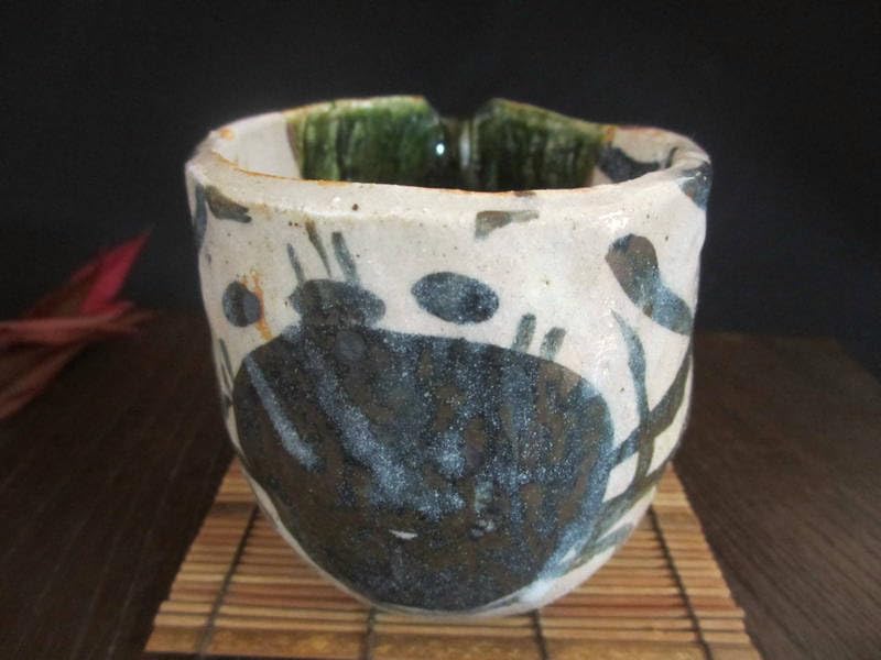 早蕨窯 佐藤和次作 織部　蟹絵　丸皿5枚　紙製共箱 楽天市場】 早蕨窯/佐藤和次作 > かに絵シリーズ : 織部の器／千瓢