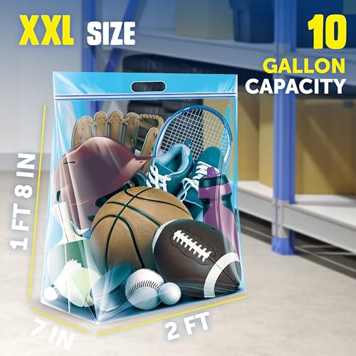 Ziploc Big Bags, 10 Gallon XXL Reusable Storage Bags, 8 Count - image 2