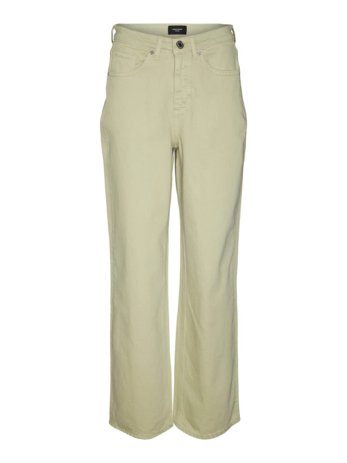 VERO MODA Women's Vmtessa Hr Straight Jeans Color Ga Noos, Reseda Green, 27W x 32L
