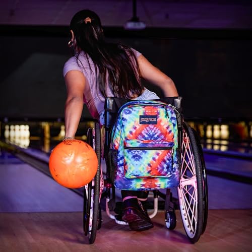 Image of JanSport Central Adaptive Backpack - Wheelchair & Walker Compatible, Tuck-Away Shoulder Straps, Adjustable Backrest Loops & Anchor Straps, Iconic Design, Cyberspace Galaxy