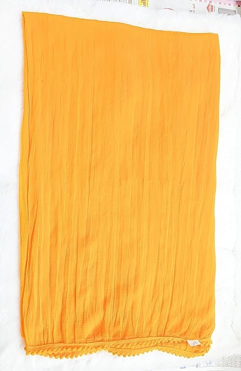 Image of Solid Beautiful Chiffon Dupatta Chunni Chunri with Bundi Lace for Women Casual Traditional Dailywear Lightweight dyeable