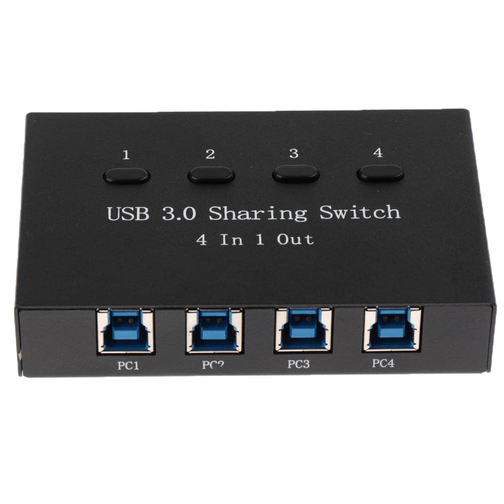 USB 3.0 Sharing Selectors Switch KVM 4 Port HUB for PC Scanner Printer Black-image-35