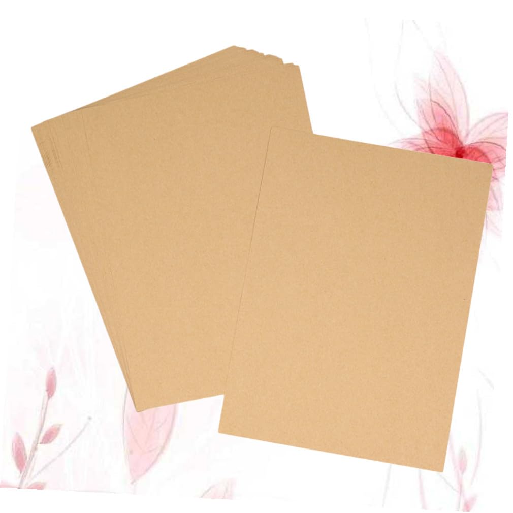 Healeved 100blätter Kraftpapier Format Naturbraun pro Pack zum Verpacken von Geschenken Basteln Dekorieren und Bedrucken Reißfest und Leicht zu Falten