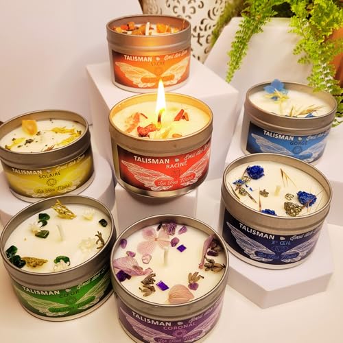Bougie parfumée 7 chakras lithothérapie et rituel de soin - 2