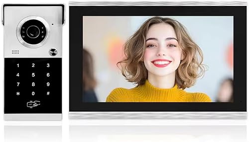 ANJIELO SMART Sistema de video portero con cable,Sistema de teléfono de puerta de timbre de video de 7 pulgadas,Video Door Phone Record Video