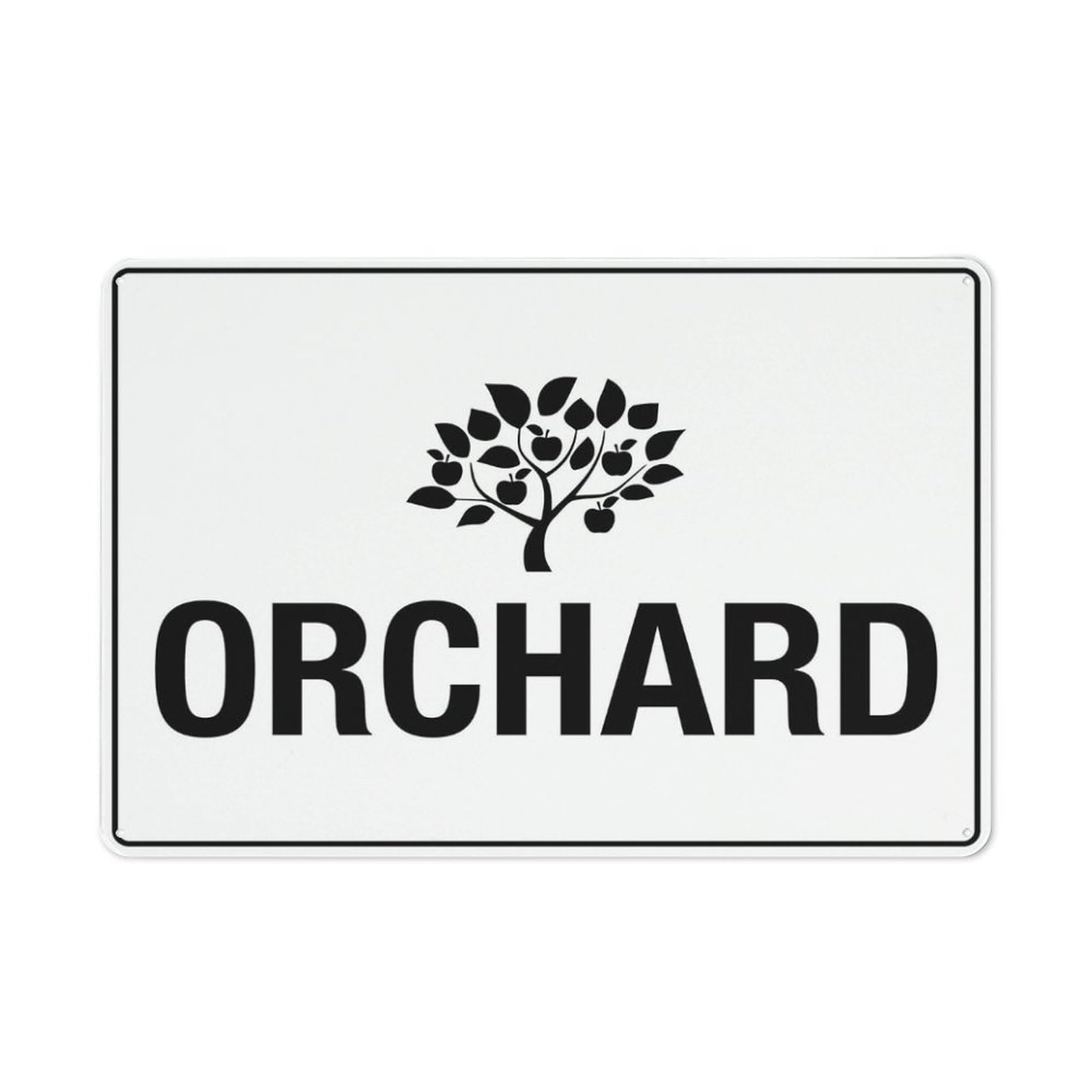 Orchard Sign Outdoor, Uv Printed Rust Free Aluminum 12 X 8 In,Yard Sign For Home, Business, Driveway Alert