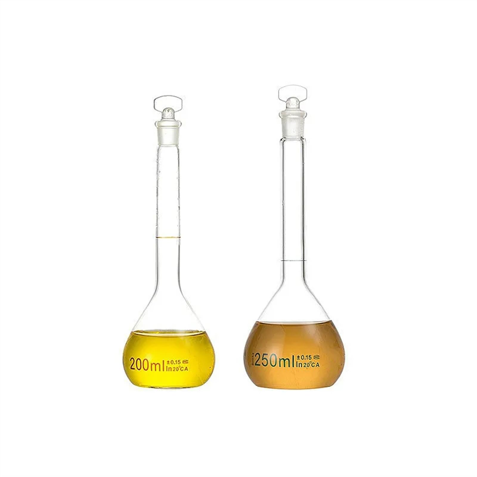 Matraz de vidrio para laboratorio, Matraz aforado de vidrio de laboratorio, varios tamaños transparentes(1000ml)