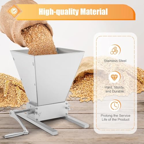Broyeur de grains d'orge manuel de 4 L pour faire sa bière maison - 3