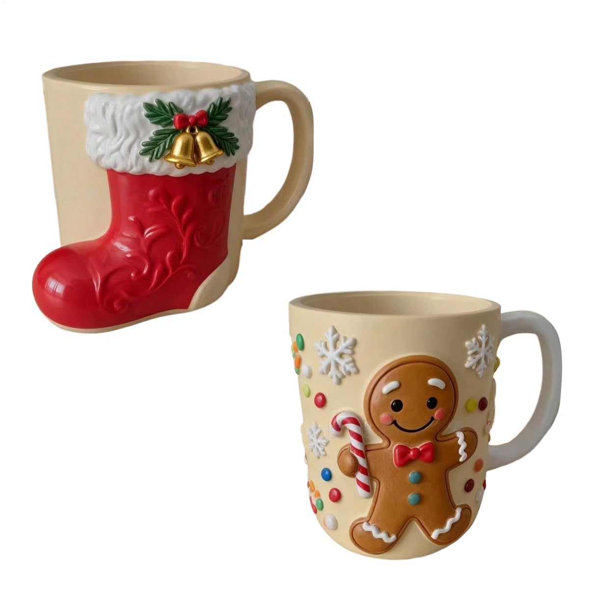 Tazas De Navidad Bonitas Resina De Hombre De Jengibre Árbol Alce