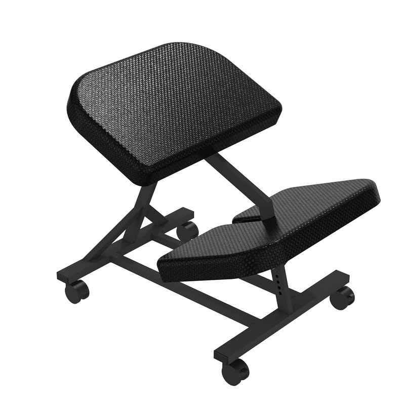 InnoFur Anetos Ergonomic Comfortable Height Adjustable Kneeling Chair Posture Rocking Knee Thick Supporting Seat with Wheels for Office and Home