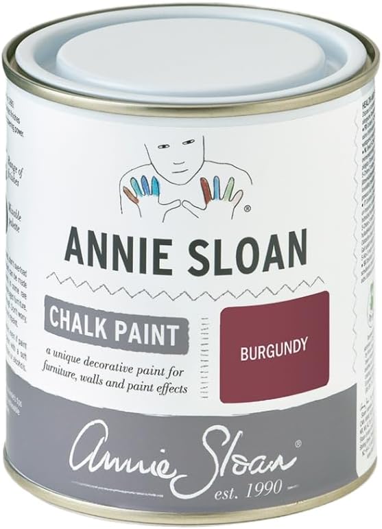 Annie Sloan Chalk Paint® (Burgundy, 500 ml/16.9 Fl Oz) a unique decorative paint for furniture, cabinets and home décor with no sanding or priming