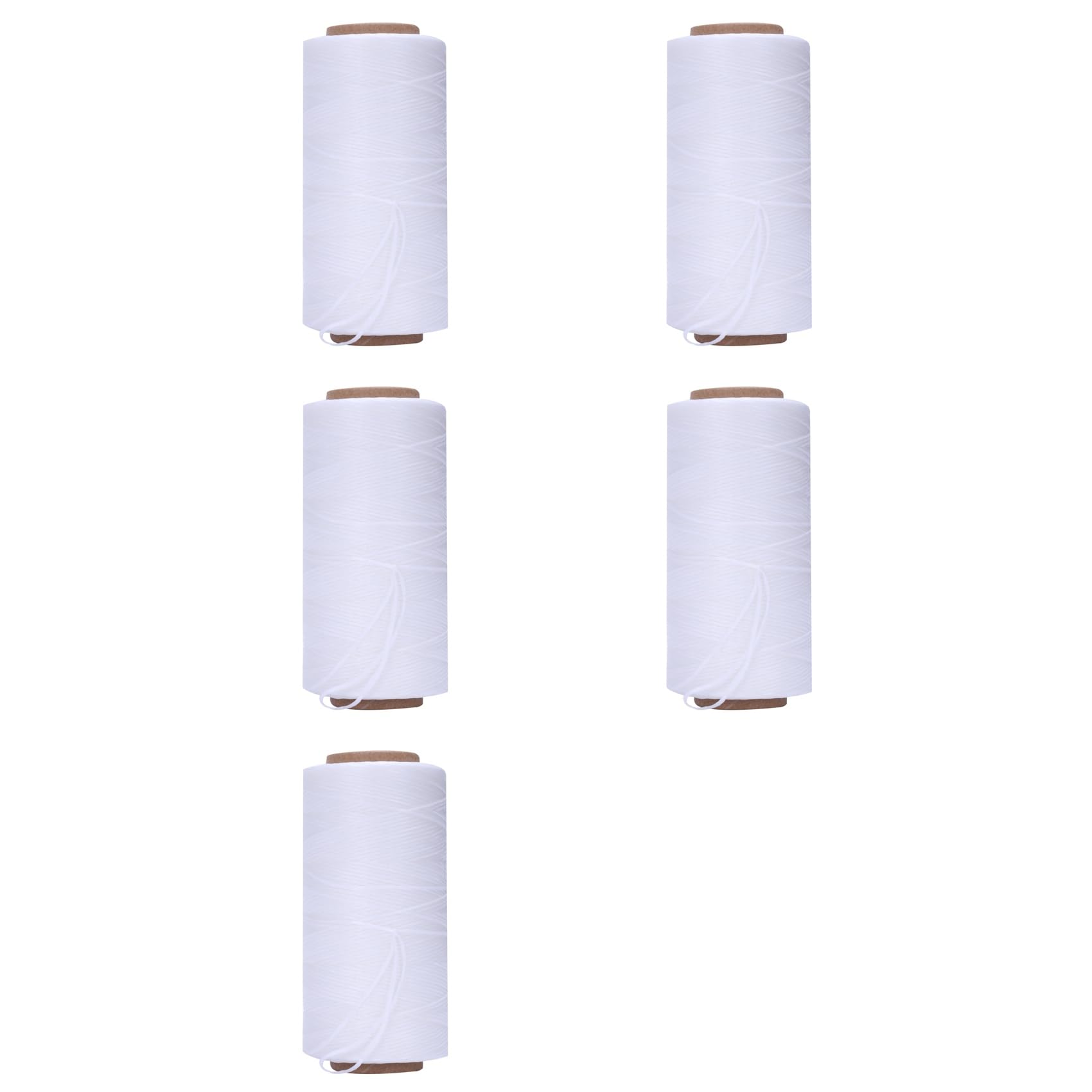 Hndhbfgrt 5pcs 260M 150D 1MM Leather Sewing Waxed Wax Thread Hand Needle Cord Craft DIY :White