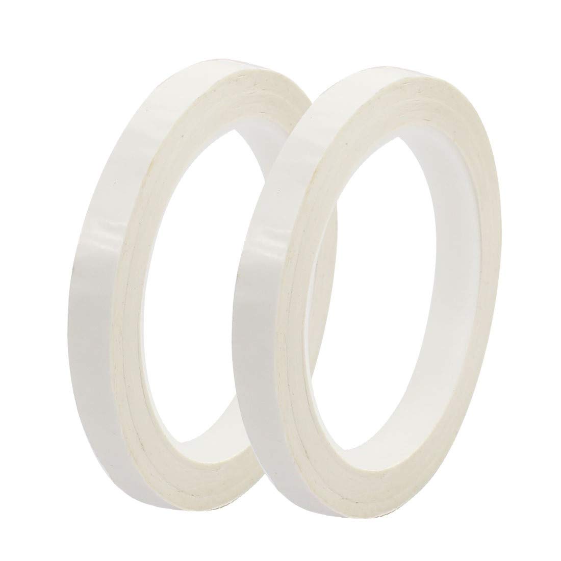 Ruban adhésif simple 10mm blanc pour organiser la maison, lot de 2 grands rouleaux de marquage