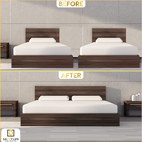 Savvy Life Selects Bed Bridge Connector (Ultra Wide) 12 Inch Non-Slip Design | Adjustable Mattress Connector | Twin To King Converter Kit | 25D Memory Foam Mattress Extender | Storage Bag Included