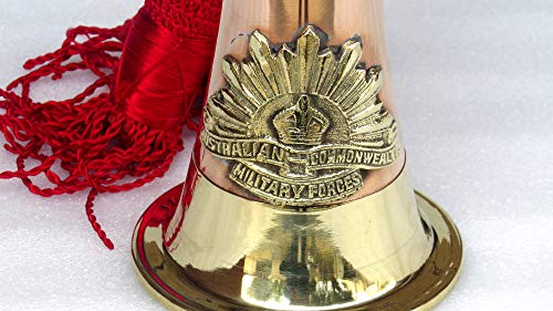 Brass And Copper Blowing Bugle Signal Horn 10.6" With Beautiful Rope Binding #TOP7