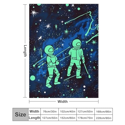 Couverture de lit chaude et légère avec effet phosphorescent toutes saisons