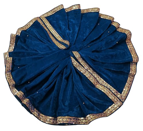 Image of Navti Creations Women's Stole Dupatta In Velvet With Cross Design Border (length -2.25m, Width-75cm)