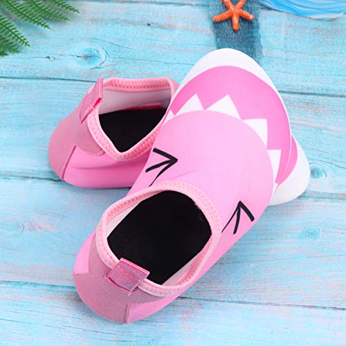 CLISPEED 1 par de Sapatos de água Padrão de Boca de Tubarão de Secagem Rápida Na Praia Sapatos Aquát