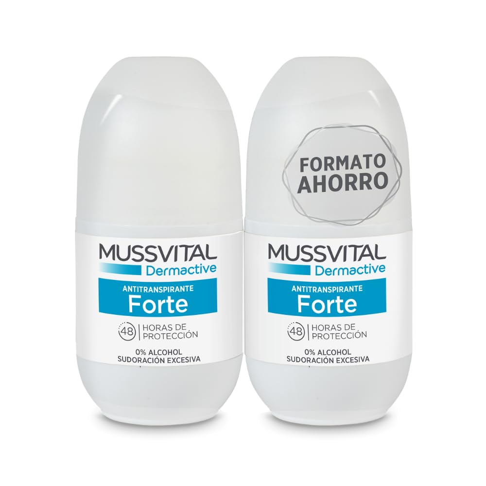 Mussvital Dermactive Hyperhidrosis Deodorant Pack of 2 x 75ml Roll-On