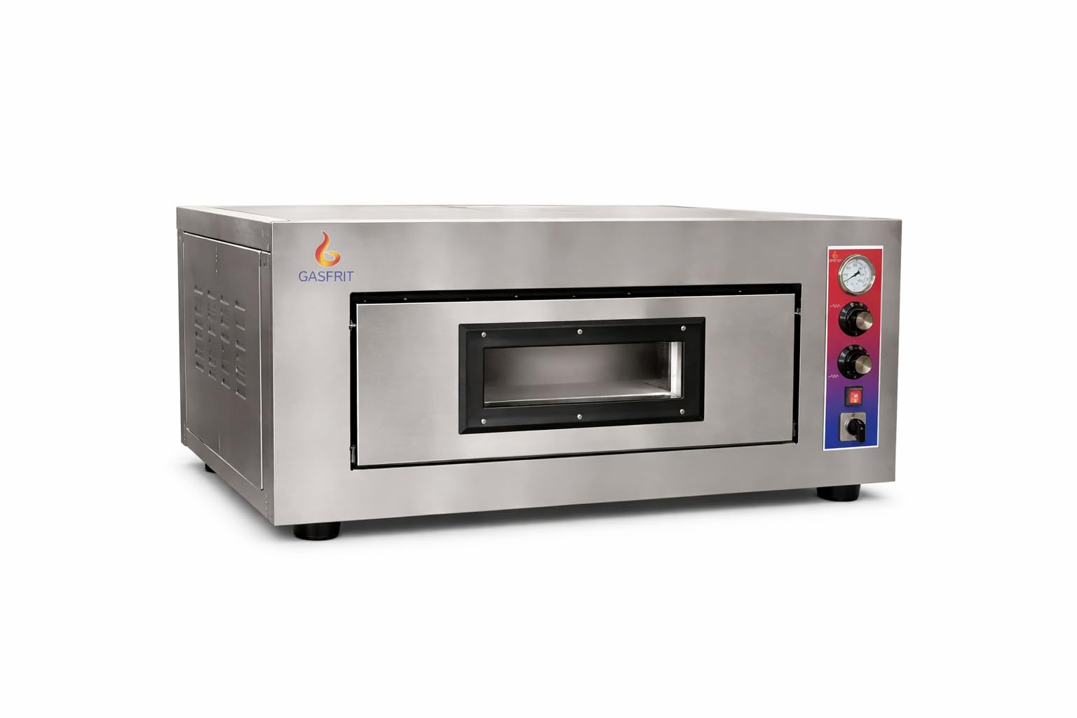 Horno de Pizza Eléctrico Industrial Profesional 220V – 4 o 6 Pizzas Ø33 cm – 1 o 2 Plantas – Piedra Refractaria – 50-500°C – 4.800W / 8.400W / 9.600W – Uso Profesional