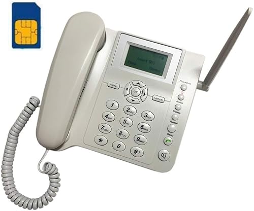 Telefono da ufficio senza fili GSM a quad-banda con funzione SMS + chiamate vivavoce in modalità bianco