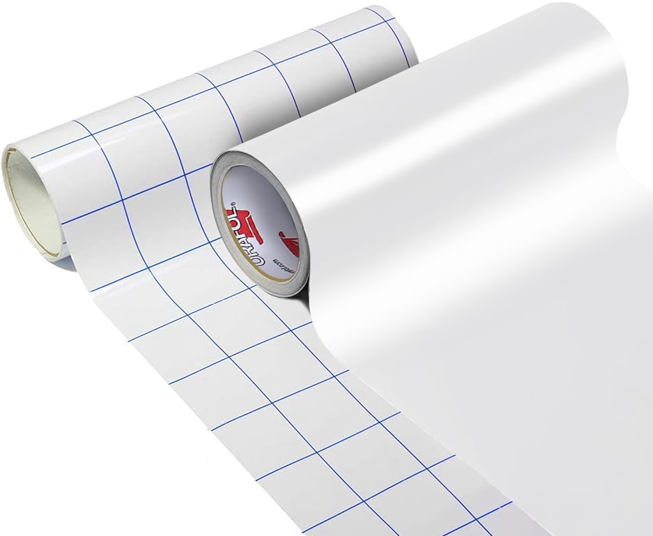ORACAL 651 Permanent Matte White Vinyl - Adhesive Vinyl for Crafts, Decals & Stickers, (12" x 30ft w/Transfer Paper)