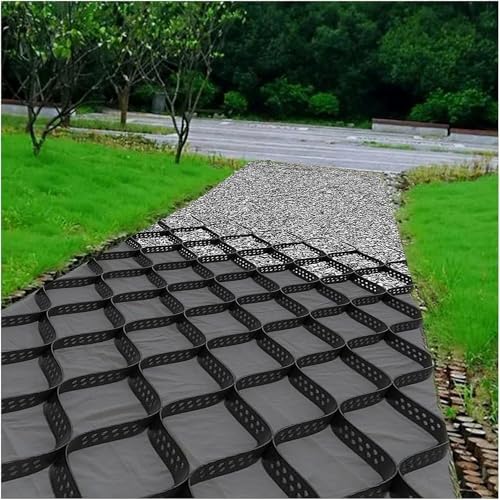Kiesgitter, 2 Zoll Geogitter-Einfahrt, Bodengitter-Stabilisator für Gehwege, Geogitter-Bodenkiesgitter, für Einfahrten, Hänge, Parkplätze, Paddocks, Böschungen Kiesgitter, 2 Zoll Geogitter-Einfahrt, Bodengitter-Stabilisator für Gehwege, Geogitter-Bodenkiesgitter, für Einfahrten, Hänge, Parkplätze, Paddocks, Böschungen