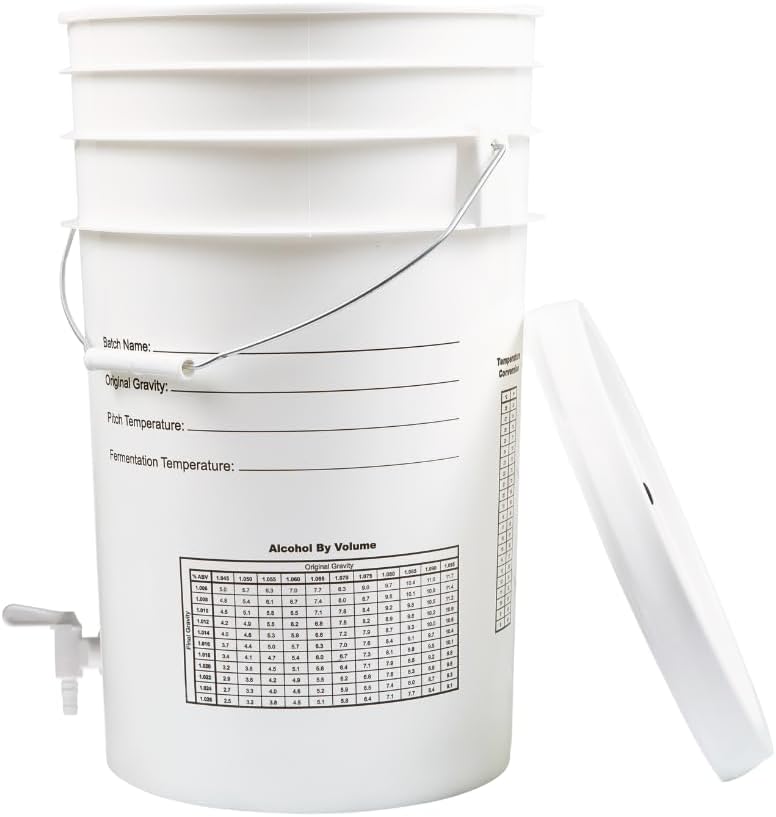 FastTrack Fermentation Bucket with Spigot | Home Brewing Wine Fermenter with Spigot | 100% Food Grade-BPA Free Fermenting Bucket for your Beer, Wine, Mead, Cider, or any other Fermented Beverage