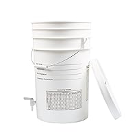 Vista 1 de 6.5 Gallon Bottling Bucket with Lid and Spigot for Bottling Beer